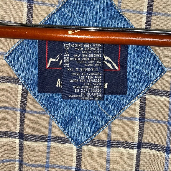 VTG 90s Y2K Faded Glory Flannel Lined Button Front Chore Barn Blue Denim Jacket - Picture 7 of 9